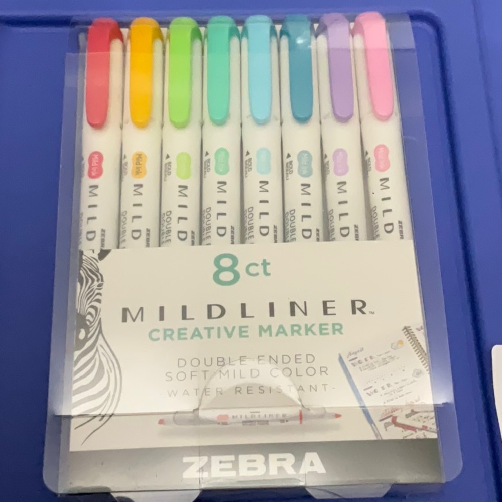 Zebra Pen Mildliner Double Ended Highlighter Set, Assorted Colours, and 8 Pack